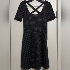 H&M Black Dress with White Polka Dots